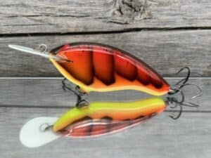 Black Label Balsa - The .38 - Balsa Crankbait - 3 Alarm Craw Color