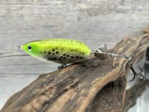 Black Label Balsa - Battle Toad - Custom Balsa Topwater Plopper - Tree Frog Color