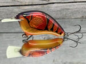The Lure Forge - The Twenty-2 Rattling Squarebill Crankbait - Crimson Craw Color