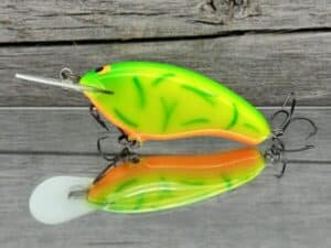 Black Label Balsa - The .38 - Balsa Crankbait - Lime Coach Dog Color