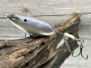 Black Label Balsa - Battle Toad - Custom Balsa Topwater Plopper - American Shad Color