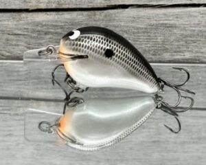 Black Label Balsa - Wreck Jr. - Custom Balsa Squarebill Crankbait - Pearl Black Back Color