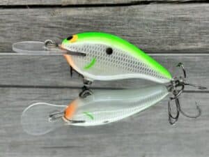 Black Label Balsa - Shiver 7 - Custom Balsa Crankbait - Lime Shad Color