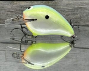 Black Label Balsa - Wreck Jr. - Custom Balsa Squarebill Crankbait - Citrus Candy Color