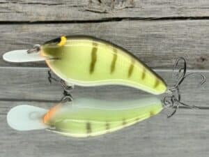 Black Label Balsa - Slim Series - Custom Balsa Crankbait - Faded Perch Color