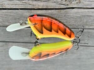 Black Label Balsa - Hickster MR- Balsa Crankbait - 3 Alarm Craw Color