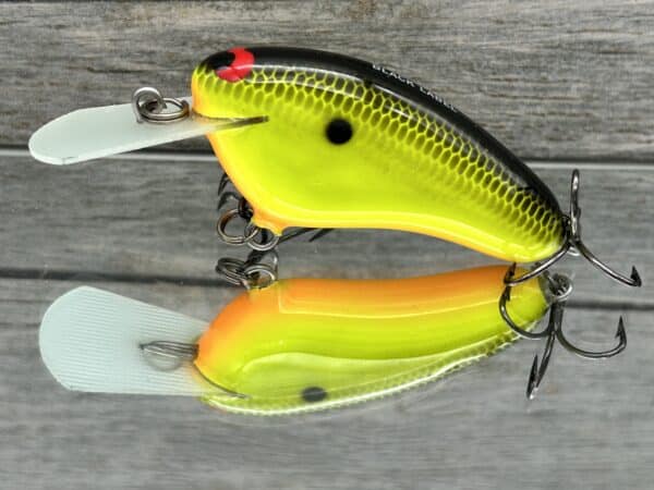 Black Label Balsa - Hickster MR- Balsa Crankbait - Chartreuse Black Back Color