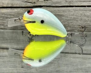 Black Label Balsa - Wreck Jr. - Custom Balsa Squarebill Crankbait - Candy Dolphin Color