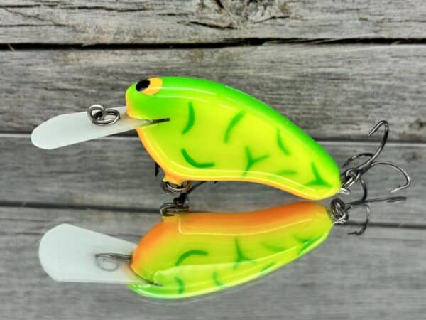 Black Label Balsa - Hickster MR- Balsa Crankbait - Lime Coach Dog Color