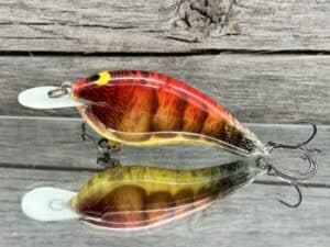 Black Label Balsa - Slim Signature Series Balsa Crankbait - Blue Fire Claw Color