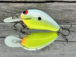 Black Label Balsa - Fat Little Cliffie - Custom Balsa Crankbait - Candy Dolphin Color