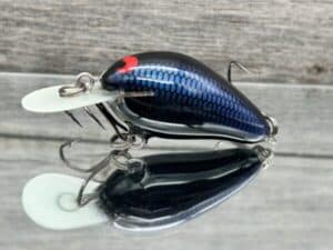 Black Label Balsa - Fat Little Cliffie - Custom Balsa Crankbait - Lights Out Color