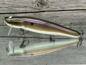 Black Label Balsa - Heads Up - Custom Balsa Wake Bait - Pearl Herring Color
