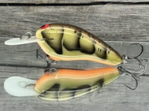 Black Label Balsa - Little Cliffie - Custom Balsa Crankbait - Phantom Green Craw Color
