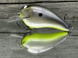 Black Label Balsa - Ricochet - Custom Balsa Crankbait - American Shad Chartreuse Belly color