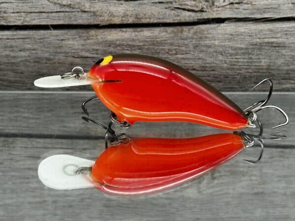 Black Label Balsa - Little Cliffie - Custom Balsa Crankbait - Hot Salsa color