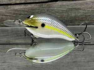 Black Label Balsa - Badger - Custom Balsa Crankbait - Chartreuse Shad Color