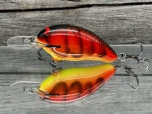 Black Label Balsa - Badger - Custom Balsa Crankbait - 3 Alarm Craw Color