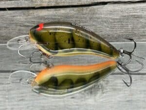 Black Label Balsa - Cricket - Custom Balsa Crankbait - Phantom Green Craw color