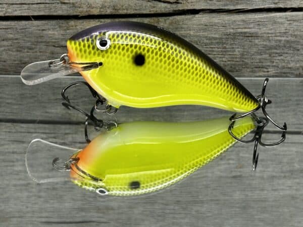 Black Label Balsa - Seducer - Custom Balsa Crankbait - Chartreuse Sunfish color