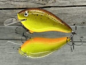 Black Label Balsa - Seducer - Custom Balsa Crankbait - Chartreuse Root Beer color
