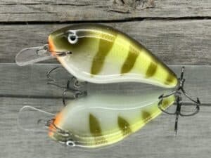 Black Label Balsa - Seducer - Custom Balsa Crankbait - Faded Perch color