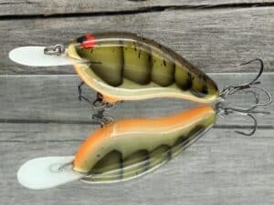Black Label Balsa - Fat Flat - Custom Balsa Crankbait - Phantom Green Craw color