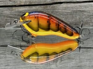 Black Label Balsa - Prowler Flat - Custom Balsa Squarebill Crankbait - Spring Craw color