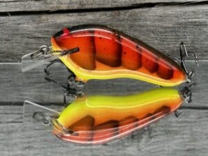 Black Label Balsa - Prowler Flat - Custom Balsa Squarebill Crankbait - 3 Alarm Craw color