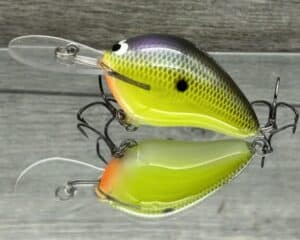 Black Label Balsa - Wreck Deep - Custom Balsa Crankbait - Chartreuse Sunfish color