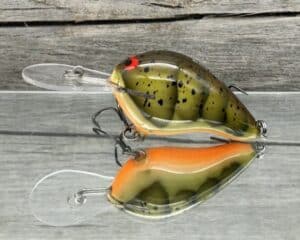 Black Label Balsa - Wreck Deep - Custom Balsa Crankbait - Phantom Green Craw color
