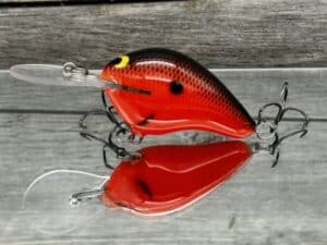 Black Label Balsa - Wreck Deep - Custom Balsa Crankbait - Fireball color