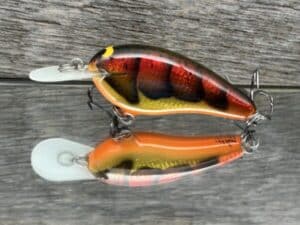 Black Label Balsa - Little Cliffie - Signature Series Crankbait - Foiled Spring Craw color
