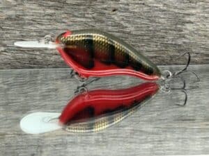 Black Label Balsa - Fat Flat - Custom Balsa Crankbait - Habanero color