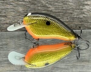 Black Label Balsa - Peanut - Signature Series Crankbait - Gold Foil Orange Belly Color - Zoom WEC Mutt