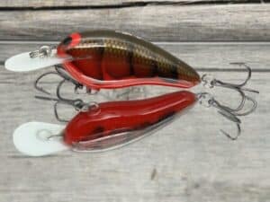 Black Label Balsa - Little Cliffie - Custom Balsa Crankbait - Habanero color