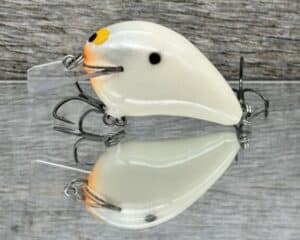Black Label Balsa - Wreck Jr. - Custom Balsa Squarebill Crankbait - Bone color
