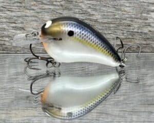 Black Label Balsa - Wreck Jr. - Custom Balsa Squarebill Crankbait - Threadfin Shad Pearl color