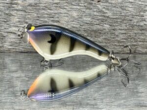 Black Label Balsa - Tease - Custom Balsa Topwater Prop Bait - Bone Gill Color