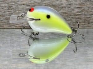 Black Label Balsa - Wreck Jr. - Custom Balsa Squarebill Crankbait - Chartreuse Illusion color