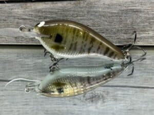 Black Label Balsa - Shiver 7 Signature Series - Custom Balsa Crankbait - Foiled Baby Bluegill color