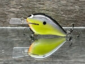 Black Label Balsa - Stump Knocker - Custom Balsa Squarebill - Chartreuse Magic color