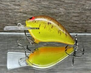 Black Label Balsa - Stump Knocker - Custom Balsa Squarebill - Chartreuse Root Beer color