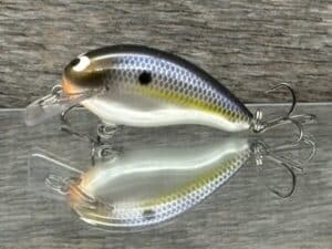 Black Label Balsa - Badger SR Squarebill - Custom Balsa Crankbait - Threadfin Shad Pearl color