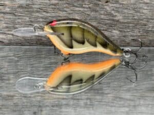 Black Label Balsa - Shiver 5 - Custom Balsa Crankbait - Phantom Green Craw color