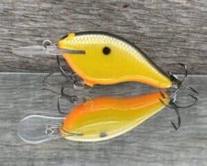 Black Label Balsa - Shiver 5 - Custom Balsa Crankbait - Mellow Yellow color
