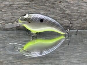 Black Label Balsa - Razor Jr - Balsa Crankbait - American Shad Chartreuse Belly color