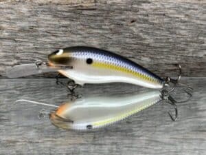 Black Label Balsa - Z II - Custom Balsa Crankbait - Threadfin Shad Pearl color