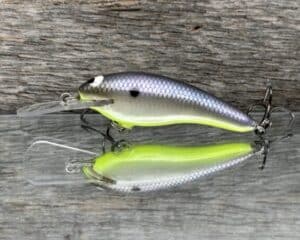 Black Label Balsa - Z II - Custom Balsa Crankbait - American Shad Chartreuse Belly color