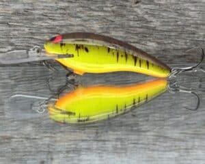 Black Label Balsa - Z II - Custom Balsa Crankbait - Chartreuse Root Beer color